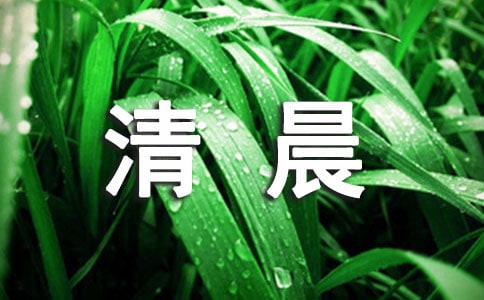 春天的清晨唯美句子