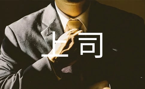 给上司的道歉信
