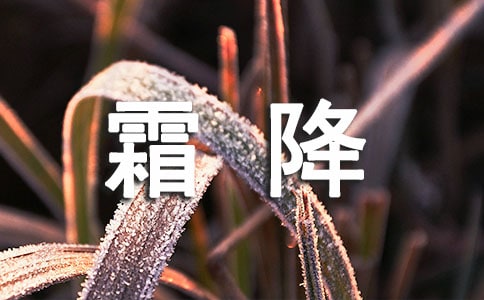 霜降的说说